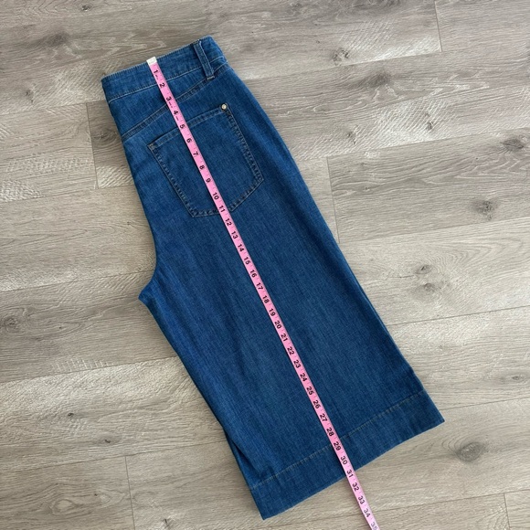 Chicos Lightweight Denim Wide Leg Culotte Crop Capri Jeans Size 2 US Large/12 - Picture 13 of 14